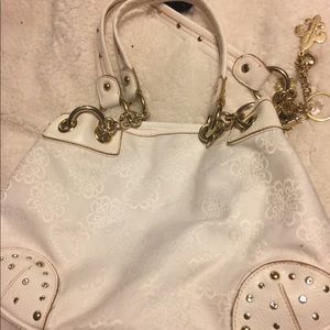 New white Kathy Van Zealand purse